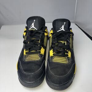 Size 10.5 Men’s Jordan 4 Retro LS Low Thunder DH 6927-017 Black & Yellow - Nice